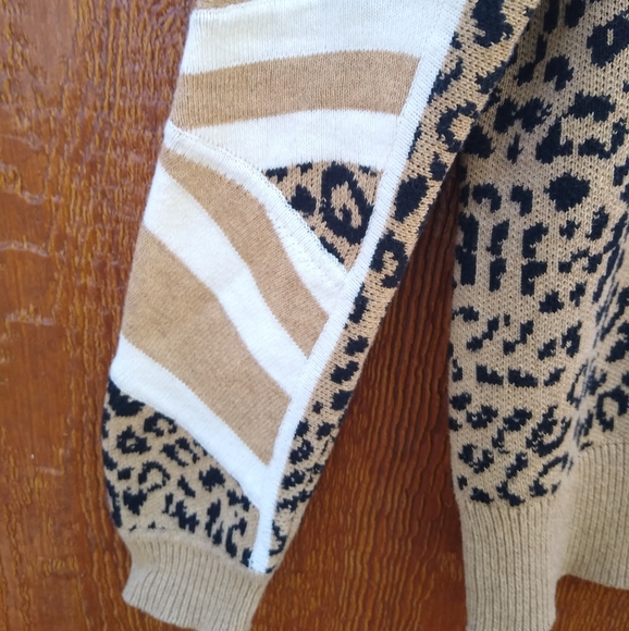 Current/Elliot Duvall Leopard Print Camel Black Wool Cashmere Cotton Sweater 2 - Picture 16 of 16